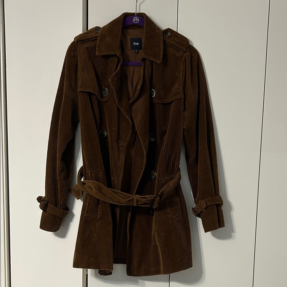 GAP Brown Corduroy Trench Coat